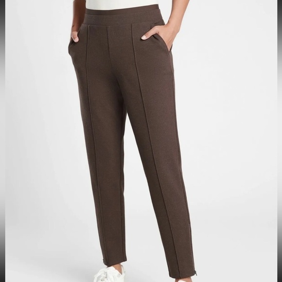 Athleta Venice Heathered Pintuck Pants Dark Brown XXS Q2 - Picture 3 of 14